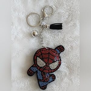 Spiderman Keychain with Red and Blue Accents Bag Charm